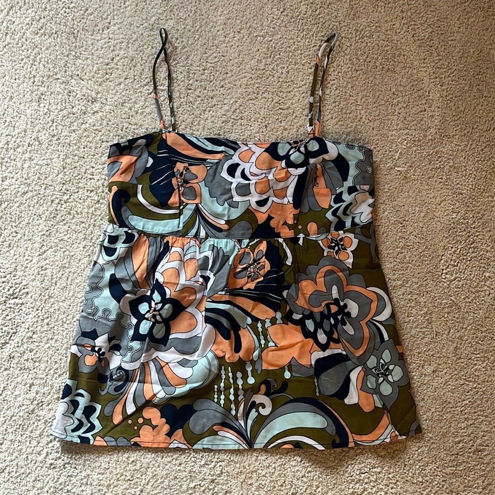 Vintage Manuhealii Babydoll Tank Top Adjustable Straps Zipper (Size: Small)